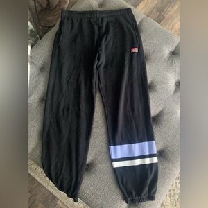 PINK Victoria's Secret Black Campus Joggers / Sweatpants. Size Medium
